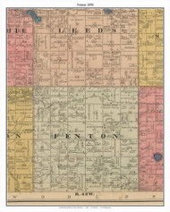 Fenton - Kelly, Murray Co. Minnesota 1898 Old Town Map Custom Print - Murray Co.