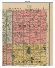 Holly , Murray Co. Minnesota 1898 Old Town Map Custom Print - Murray Co.