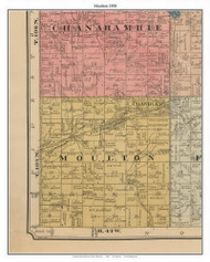 Moulton - Chandler, Murray Co. Minnesota 1898 Old Town Map Custom Print - Murray Co.