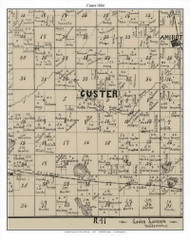Custer, Lyon Co. Minnesota 1884 Old Town Map Custom Print - Lyon Co.