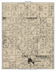 Fairview, Lyon Co. Minnesota 1884 Old Town Map Custom Print - Lyon Co.