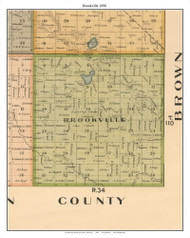 Brookville, Redwood Co. Minnesota 1898 Old Town Map Custom Print - Redwood Co.