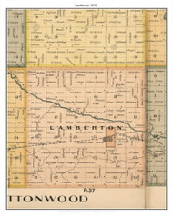 Lamberton, Redwood Co. Minnesota 1898 Old Town Map Custom Print - Redwood Co.
