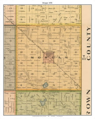 Morgan, Redwood Co. Minnesota 1898 Old Town Map Custom Print - Redwood Co.