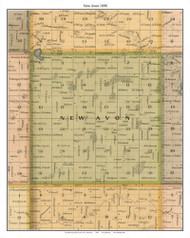 New Avon, Redwood Co. Minnesota 1898 Old Town Map Custom Print - Redwood Co.