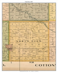 North Hero, Redwood Co. Minnesota 1898 Old Town Map Custom Print - Redwood Co.