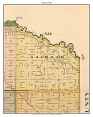 Sherman, Redwood Co. Minnesota 1898 Old Town Map Custom Print - Redwood Co.