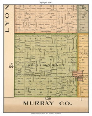 Springdale, Redwood Co. Minnesota 1898 Old Town Map Custom Print - Redwood Co.
