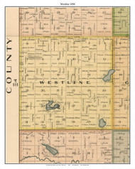 Westline, Redwood Co. Minnesota 1898 Old Town Map Custom Print - Redwood Co.