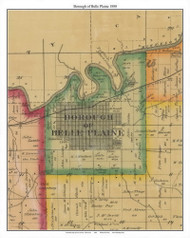Borough of Belle Plaine, Scott Co. Minnesota 1880 Old Town Map Custom Print - Scott Co.