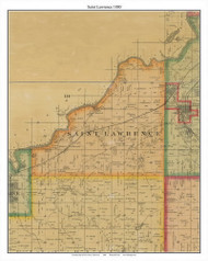 Saint Lawrence, Scott Co. Minnesota 1880 Old Town Map Custom Print - Scott Co.