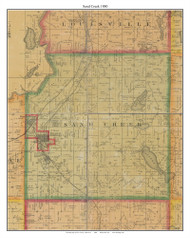 Sand Creek, Scott Co. Minnesota 1880 Old Town Map Custom Print - Scott Co.