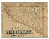 Courtland, Nicollet Co. Minnesota 1885 Old Town Map Custom Print - Nicollet Co.