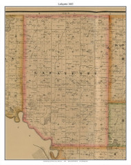 Lafayette, Nicollet Co. Minnesota 1885 Old Town Map Custom Print - Nicollet Co.