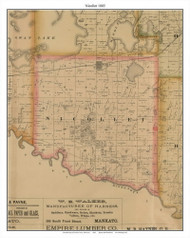 Nicollet, Nicollet Co. Minnesota 1885 Old Town Map Custom Print - Nicollet Co.