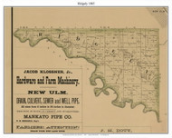 Ridgely, Nicollet Co. Minnesota 1885 Old Town Map Custom Print - Nicollet Co.