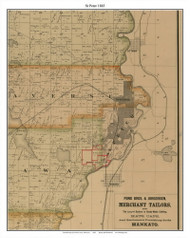 St Peter, Nicollet Co. Minnesota 1885 Old Town Map Custom Print - Nicollet Co.