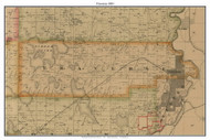 Traverse, Nicollet Co. Minnesota 1885 Old Town Map Custom Print - Nicollet Co.