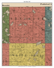 Ben Wade, Pope Co. Minnesota 1901 Old Town Map Custom Print - Pope Co.