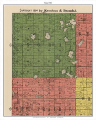 Nora, Pope Co. Minnesota 1901 Old Town Map Custom Print - Pope Co.