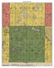 Rolling Forks, Pope Co. Minnesota 1901 Old Town Map Custom Print - Pope Co.