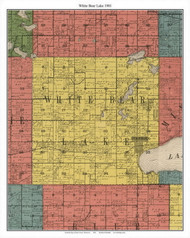 White Bear Lake, Pope Co. Minnesota 1901 Old Town Map Custom Print - Pope Co.