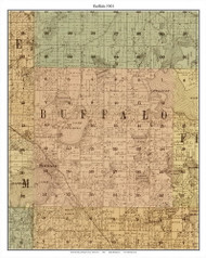 Buffalo, Wright Co. Minnesota 1901 Old Town Map Custom Print - Wright Co.
