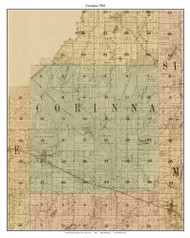 Corinna, Wright Co. Minnesota 1901 Old Town Map Custom Print - Wright Co.