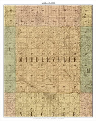 Middleville, Wright Co. Minnesota 1901 Old Town Map Custom Print - Wright Co.