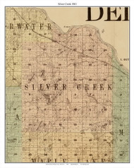 Slver Creek, Wright Co. Minnesota 1901 Old Town Map Custom Print - Wright Co.