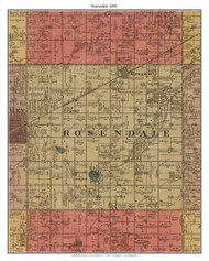 Rosendale, Watonwan Co. Minnesota 1898 Old Town Map Custom Print - Watonwan Co.