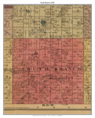 South Branch, Watonwan Co. Minnesota 1898 Old Town Map Custom Print - Watonwan Co.