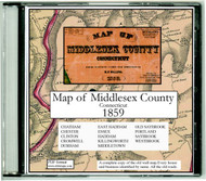 Map of Middlesex County, Connecticut, 1859, CDROM Old Map