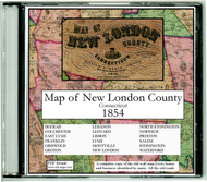 Map of New London County,  Connecticut, 1854, CDROM Old Map