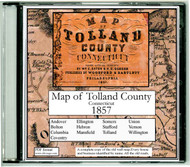Map of Tolland County,  Connecticut, 1857, CDROM Old Map