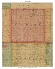 Bismark, Sibley Co. Minnesota 1893 Old Town Map Custom Print - Sibley Co.