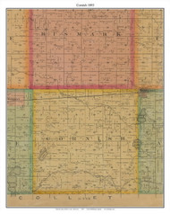 Cornish, Sibley Co. Minnesota 1893 Old Town Map Custom Print - Sibley Co.