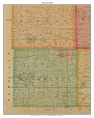 Severance - Gibbon, Sibley Co. Minnesota 1893 Old Town Map Custom Print - Sibley Co.