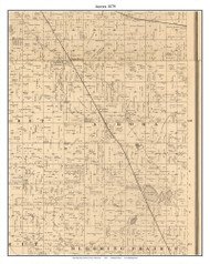 Aurora, Steele Co. Minnesota 1879 Old Town Map Custom Print - Steele Co.
