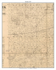 Meriden, Steele Co. Minnesota 1879 Old Town Map Custom Print - Steele Co.