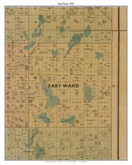 East Ward, Todd Co. Minnesota 1890 Old Town Map Custom Print - Todd Co.