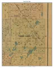 Fawn Lake, Todd Co. Minnesota 1890 Old Town Map Custom Print - Todd Co.