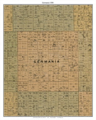 Germania, Todd Co. Minnesota 1890 Old Town Map Custom Print - Todd Co.