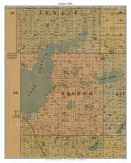 Gordon - Lake Osakis, Todd Co. Minnesota 1890 Old Town Map Custom Print - Todd Co.
