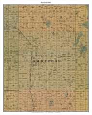 Hartford, Todd Co. Minnesota 1890 Old Town Map Custom Print - Todd Co.