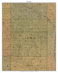 Iona, Todd Co. Minnesota 1890 Old Town Map Custom Print - Todd Co.