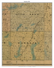 Kandota, Todd Co. Minnesota 1890 Old Town Map Custom Print - Todd Co.