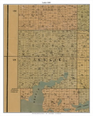 Leslie, Todd Co. Minnesota 1890 Old Town Map Custom Print - Todd Co.