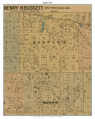 Staples, Todd Co. Minnesota 1890 Old Town Map Custom Print - Todd Co.