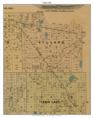 Villard, Todd Co. Minnesota 1890 Old Town Map Custom Print - Todd Co.